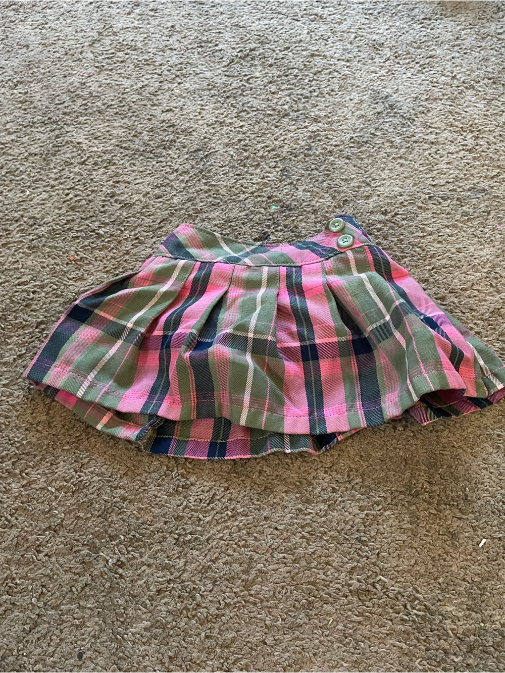 Garanimals Pink and Green Plaid Pleated Skirt